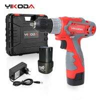 YIKODA 12/16.8/21V Electric Screwdriver Driver DC Lithium-Ion Battery Cordless Drill Rechargeable Household DIY Power Tools