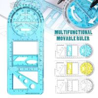 【CW】 Newest 1PC Multifunctional Ruler Mathematics Measuring Drafting Rotatable Mathematical