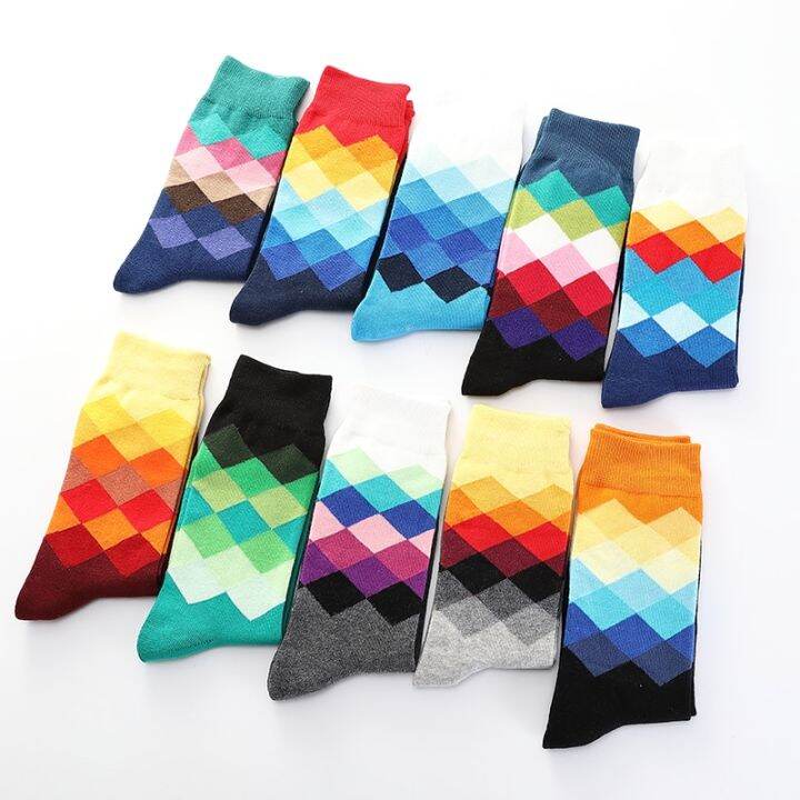 male-tide-brand-men-cotton-socks-gradient-color-summer-style-long-wedding-sock-mens-high-funny-happy-business-socks-man-sox