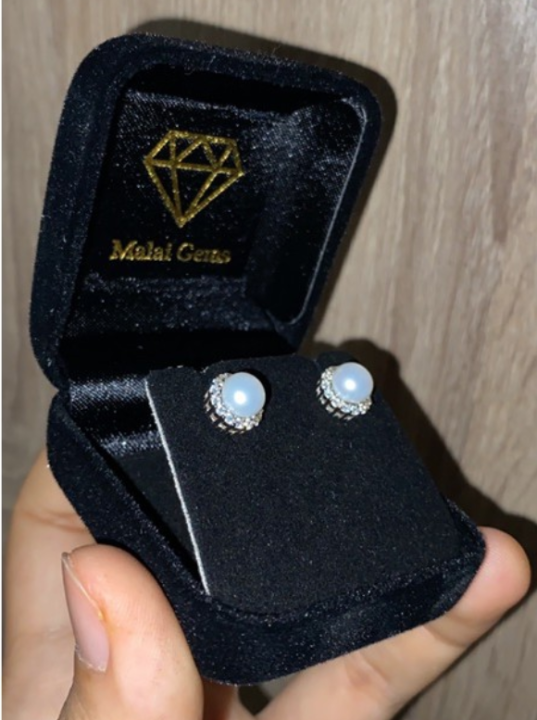 malai-gems-ต่างหูมุกเพชรล้อม-เงินแท้-silver925-ประดับเพชรสวิส-cz-ฟรีกล่องกำมะหยี่-เคลือบทองคำขาว