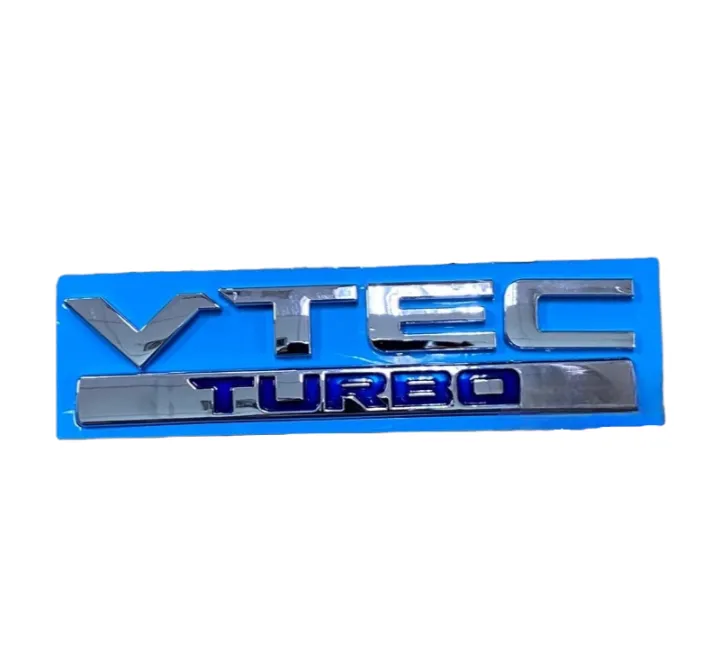 AD.โลโก้* VTEC turbo ติดท้าย Honda  ขนาด* 3.3 x 14 cm  ราคาต่อชิ้น