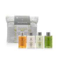 BATH&amp;BLOOM x YACCO Exclusive amenities upcycled white bag set - ชุดผลิตภัณฑ์ดูแลผิวกายและเส้นผม กลิ่นตะไคร้มินท์