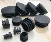 ☃✳☎ 12mm-76mm Black Plastic Round Caps Inner Plug Protection Gasket Dust Seal End Cover Caps For Pipe Bolt Furniture