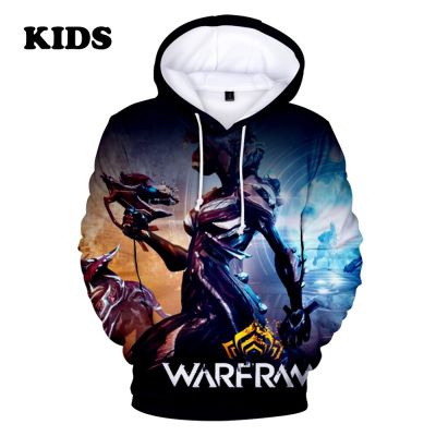 2 ถึง 14 ปีเด็กHoodie Warframe Hoodieเสื้อผู้ชายStreetwearเกมยิงWarframeเสื้อกันหนาวเสื้อผ้าการ์ตูน