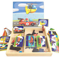 NEW Baby Wooden Toys Magnetic Puzzles BoxBabyPrincessVehicleBaby Dress Changing Jigsaw Drawing Board Educational Gift