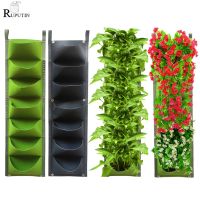 6/7/12 Pockets Wall Hanging Planter Green Grow Bags Planter Vertical Garden Vegetable Living Garden Bag Seedling Growing Bag Pot