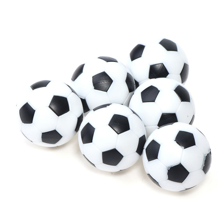 hiking-fun-6pcs-32mm-ตารางฟุตบอลฟุตบอลเปลี่ยนมินิพลาสติกสีดำลูกฟุตบอลสีขาว