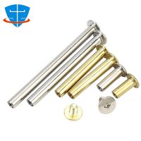 M4 M5 304 Stainless Steel Golden Leather Bag Belt Photo Scrapbook Album Account Book Post Binding Chicago Screw Nail Snap Rivet Fasteners