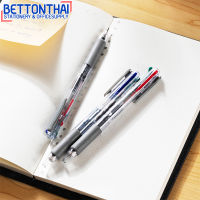 Deli Q182 four-color ballpoint pen 1.0mm bullet ปากกากด ปากกากด4สี (แพ็ค 1 แท่ง) ปากกา อุปกรณ์การเรียน เครื่องเขียน ปากกากดราคาถูก