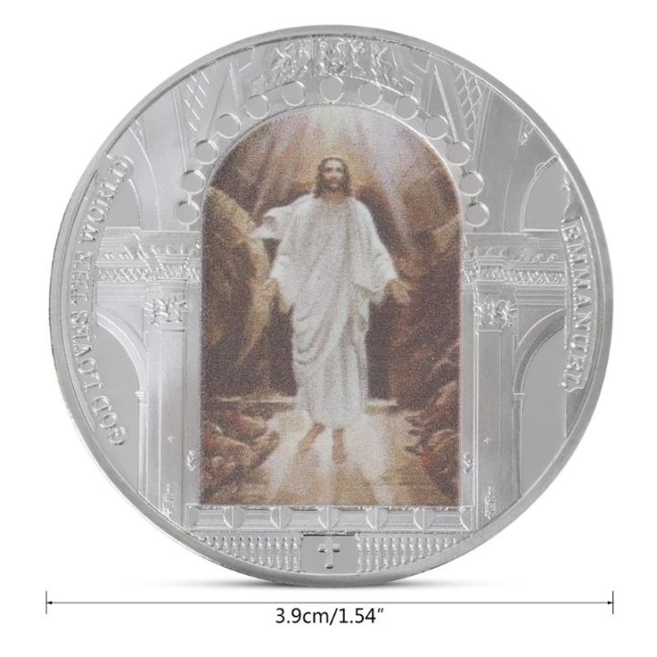 พระเยซูคริสต์ศาสนาคอลเลกชันเหรียญที่ระลึกของที่ระลึกศิลปะโลหะ-antiqu-เหรียญสะสม