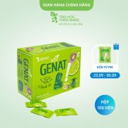 Kẹo ngậm Chanh Sả Giúp giảm ho, giảm stress - Genat Hộp 100 viên - Tinh