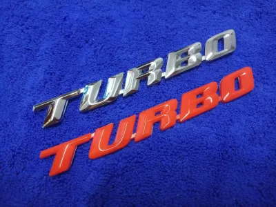 AD.โลโก้ TURBO สีแดง 2×16cm ราคาต่อ 1ชิ้น