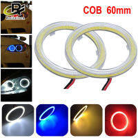 สีขาว90มม.COB LED ไฟหน้าแองเจิลอายส์แหวนเฮโลโคมไฟเตือนพร้อมฝาครอบก้อนกลมที่สว่างมากแหวนไฟ