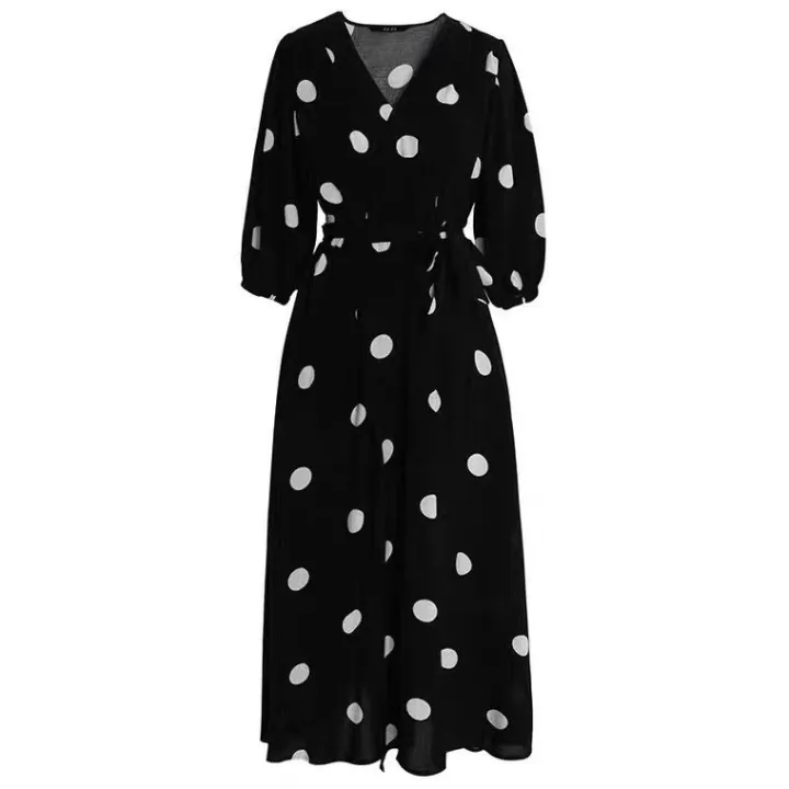 Summer New Women's Chiffon Polka-dot Dress | Lazada PH