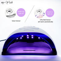 Myyeah 180W เครื่องเป่าเล็บอัจฉริยะ UV Gel Fast Curing หลอดไฟ LED UV Smart Display Timer เซ็นเซอร์อัตโนมัติเล็บเครื่องอบแห้ง