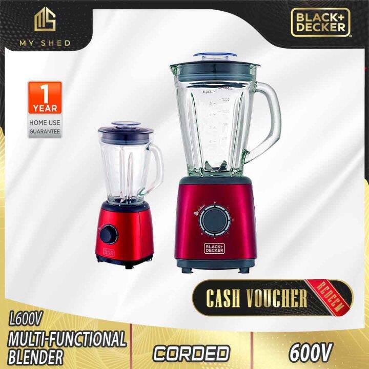BLACK & DECKER Multifuntion Glass Jug Blender Perfect Fusion L600V Food
