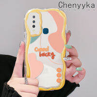 เคส Chenyyyka สำหรับ VIVO Y12 Y17 Y15 Y3s Y3 Y12i หลากสีน่ารักกราฟฟิตีศิลปะภาพวาดกราฟฟิตีเคสโทรศัพท์โปร่งใสซิลิโคนหนาขึ้นใหม่ป้องกันการตกขอบเนื้อครีมเคสใส