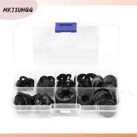 MKJIUHGG 260Pcs สีดำสีดำ แหวนล็อคฟัน 7ขนาด M3/M4/M5/M6/M8//M12 เครื่องล้างฟันภายใน คลิปยึดแบบกด เหล็ก65Mn แหวนล็อครูปดาว เครื่องผลิตเครื่องจักร