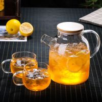 1L/1.8L Borosilicate Glass Teapot Set Clear Teapots With Cup Removable Filter Spout Drinkware Set For Loose Leaf Blooming Tea