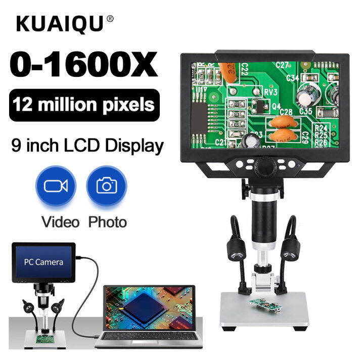 electronics microscope with camera