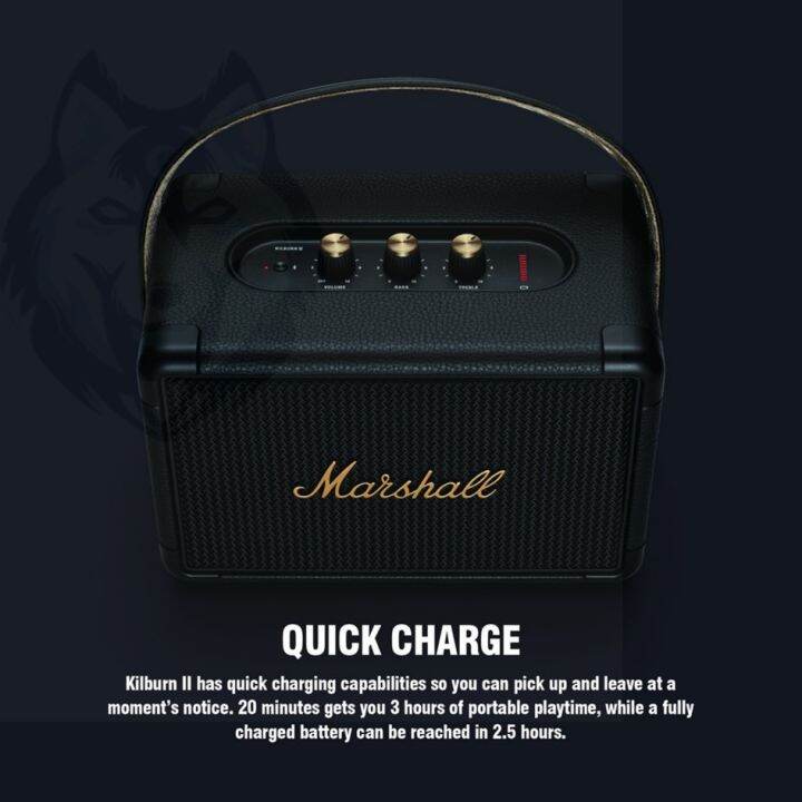 marshall-kilburn-ii-black-marshall-ลำโพงบลูทูธ-มาร์แชล-kilburn-ii-ลำโพง-รุ่นที่2-ลำโพงบลูทูธเบสหนัก