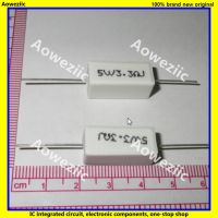 (Allen Materials) 10Pcs RX27แนวนอนซีเมนต์ความต้านทาน5W 3.3ohm 3.3R 3.3RJ 5W3.3RJ 5W3R3J เซรามิคความต้านทานความแม่นยำ5ความต้านทาน