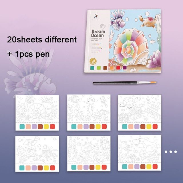 20sheets-creative-watercolor-painting-book-for-kids-fairy-tale-animal-flowers-gouache-graffiti-drawing-picture-children-diy-toys