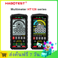 HABOTES THT126 ดิจิตอลมัลติมิเตอร์ 600V AC / DC พร้อมหน้าจอสีแบ็คไลท์ NCV สมาร์ทดิจิตอลมัลติมิเตอร์ทดสอบปัจจุบันโอห์ม HZ ไดโอด