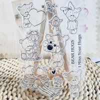 【CW】 animal bear with camera  clear stamp Transparent Silicone Scrapbooking Photo Album Decoration seal