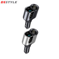 DSstyles 3 In 1 USB ที่ชาร์จแบตในรถ12-24V อะแดปเตอร์ไฟแช็คหลายพอร์ต USB ตัวแยกเบ้าปลั๊กชาร์จเร็ว PD