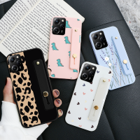 สำหรับ Xiaomi Poco X5 Pro X5Pro 5กรัมมือผู้ถือยืน TPU ปก C Oque สำหรับ XiaomiPocoX5Pro PocoX5สายรัดข้อมือไดโนเสาร์กรณี F Undas