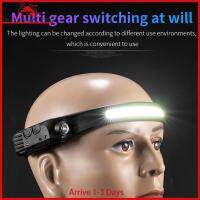 Type C Charging Head Flashlight 600mAh Headlight Gesture Control Camping Searchlight LED Camping Lamp for Hiking Fishing