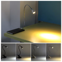 LED Desk Lamp with Clip 5V 1W Flexible LED Reading Book Lamp USB Power Supply For Home Bedroom Study Lighting