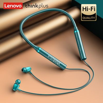 ZZOOI Lenovo Bluetooth 5.0 Wireless Earbuds Magnetic Neckband Earphones IPX5 Waterproof Sport Headset with Noise Cancelling Mic HE05X