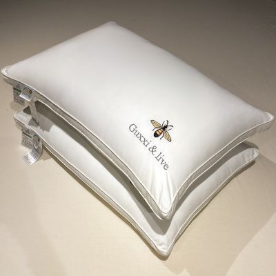 Pure cotton high-end soy fiber pillow hotel household three-dimensional pillow core cotton cervical pillow soft sleep pillow 1cp