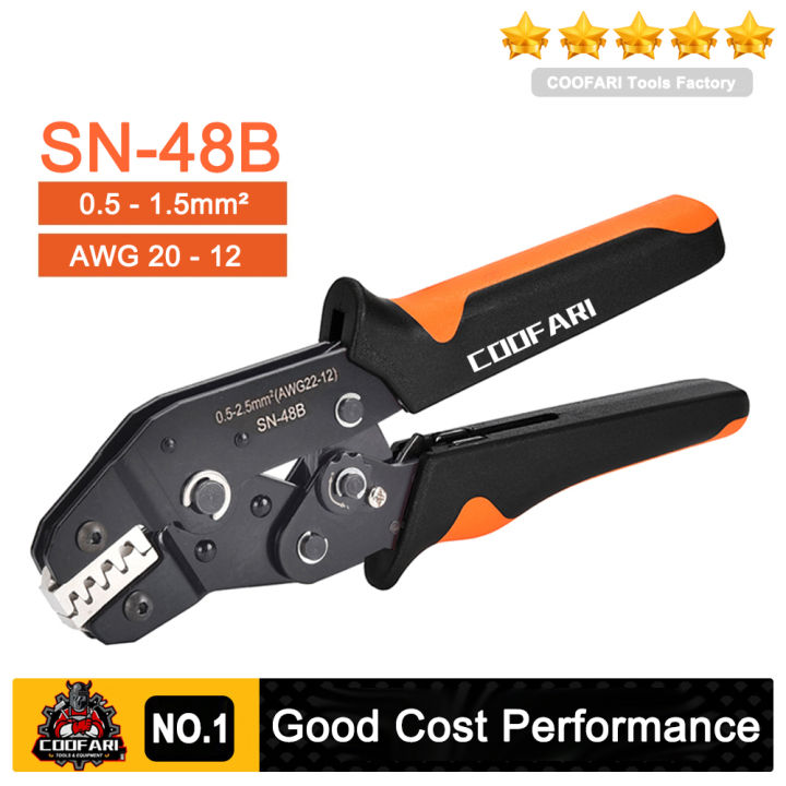 SN48B Wire Crimper Professional Non-Insulated Terminal Crimping Tools ...