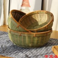 [COD] storage basket round rattan steamed bread bamboo fruit head layer green products