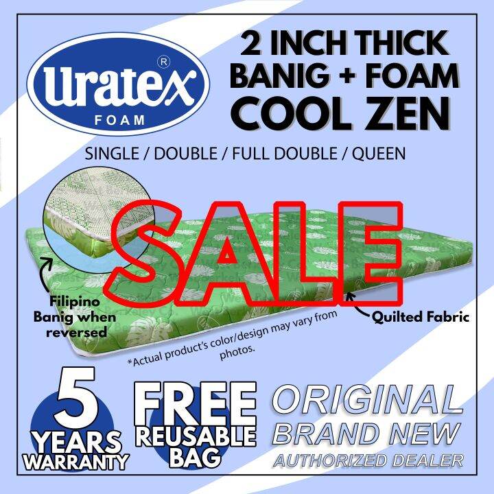 Original URATEX 2 INCH THICK Cool Zen Foam+Banig 30x75 / 36x75