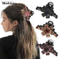 ✳✱☁ Molans Elegant Rhinestone Women 39;s Hairpin Retro Geometric Claw Clip Ladies Baroque Hairgrips Crab Clip Hair Accessories