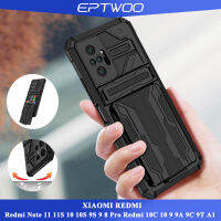 EPTWOO สำหรับ Xiaomi Redmi Note 12 11 11S 10 10S 9S 9 8 Pro Redmi 10C 10 9 9A 9C 9T A1 A2 โทรศัพท์กรณีทหาร Shock Absorption Kickstand รถหลังฝาครอบ JGKB-01