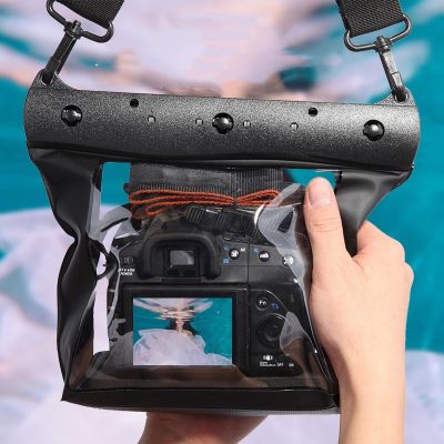 โครงครอบกล้องดำน้ำลึก20เมตร GQ-518M กระเป๋าแห้งและกันน้ำกล้องกระเป๋าสำหรับ DSLR Canon Nikon SLR