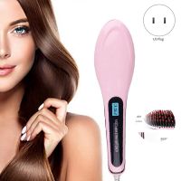 1 PCS Heating Straight Hair Brush Hair Flat Irons Straightening Comb Portable