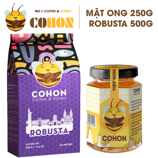 Cà phê robusta thương hiệu cohon 500g. robusta coffee 500g sản xuất từ cà - ảnh sản phẩm 2