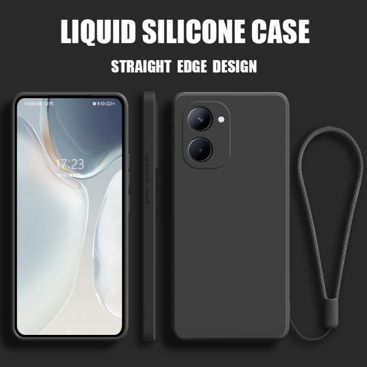 เคส-realme-c33-case-เคสกันกระแทกซิลิโคนเหลวแบบเต็มรูปแบบต้นฉบับสี่เหลี่ยมจัตุรัสตัวป้องกันกล้องด้านหลัง