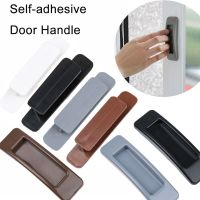 ❒▧● 1Pair Paste Open Sliding Door Handles Furniture Knobs Interior Self-adhesive Plastic Cabinet Multi-purpose Wardrobe Pulls Safe