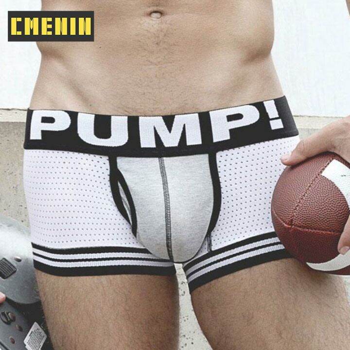 cmenin-pump-1pcs-ใหม่ยี่ห้อโพลีเอสเตอร์เซ็กซี่ชายชุดชั้นในชายนักมวยกางเกง-soft-trunk-กางเกงในชาย-bxoers-กางเกงขาสั้น-mens-h599