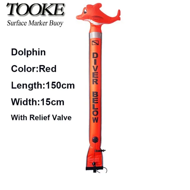 Animals Scuba Diving Inflatable Safety Sausage Signal Surface Buoy (SMB