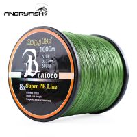 Angryfish Wholesale 1000Meters 8x Braided Fishing Line 8 Colors Super Multifilament PE Fishing Line for Saltwater Fishing Fishing Lines