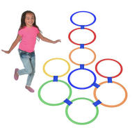 10PcsSet Kids Fitness Toys Hopscotch Hoops Jump Rings Toss Sensory Play Outdoor Fun Sport Toy Kids Children Outdoor Games Props