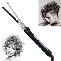 [HOT XIJXLKLKWMN 516] 1/4นิ้วขนาดเล็กหมุน Curling Iron 7มม. Spin Curler Barrel Thin Wand Tinny Hair Curl สำหรับบุรุษผมสั้นเซรามิคผม Curler